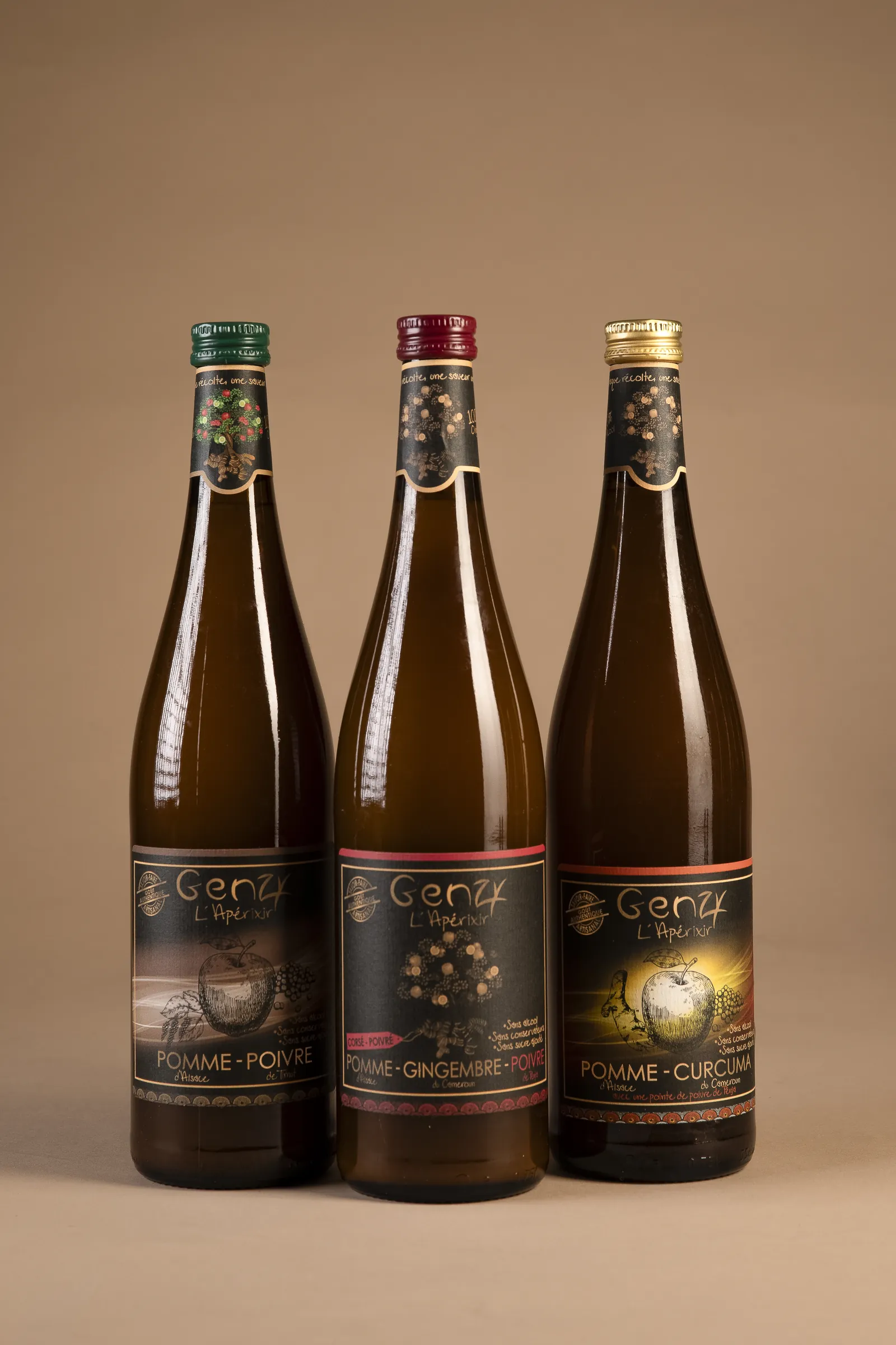 Trois Apérixirs GENZY côte à côte